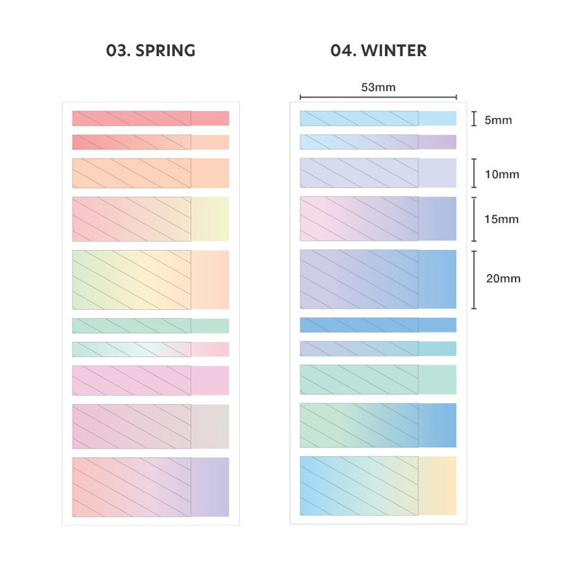 Detail of Index Short Highlighter Sticky Note Set