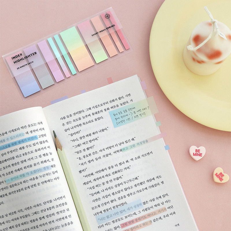 Spring - Index Short Highlighter Sticky Note Set