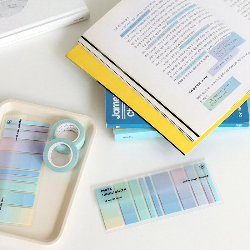 Winter - Index Short Highlighter Sticky Note Set