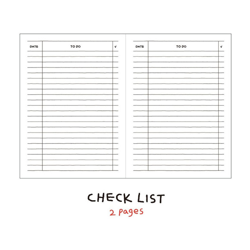 Checklist - Iconic Doodle Dateless Monthly Diary Planner