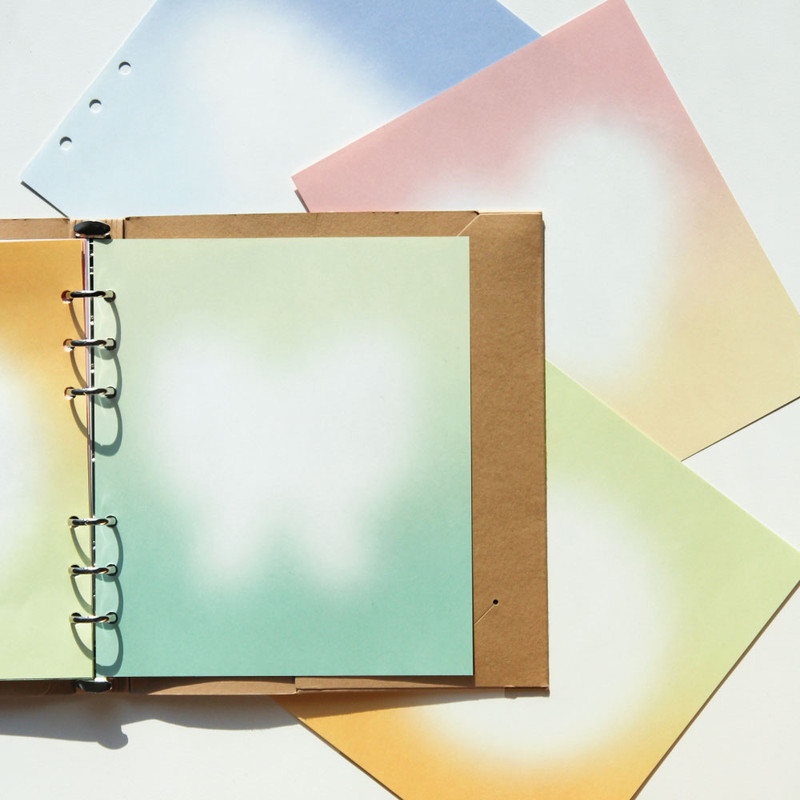 4 colors - Jam studio Dream 6-ring Wide A6 Notebook Paper Refills Set 4 colors - Jam studio Dream 6-ring Wide A6 Notebook Paper Refills Set