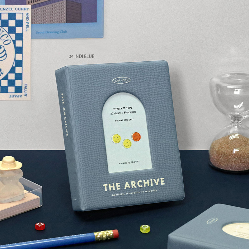 Indi blue - Archive Instax mini Photocard 2-Up Slip in Photo Album