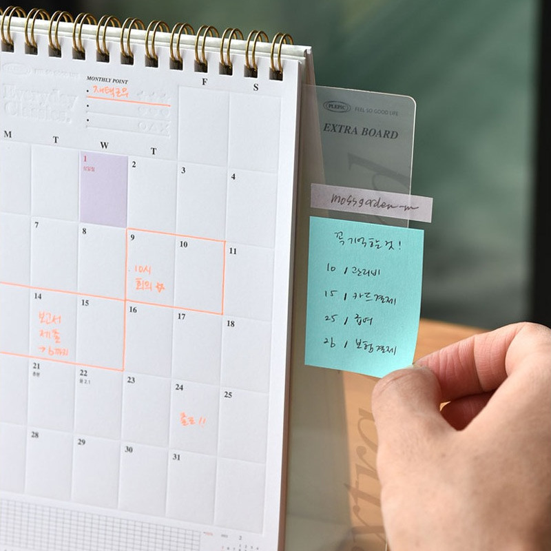 Example of use - Play Obje 2023 Cube Press lined Monthly Standing Calendar