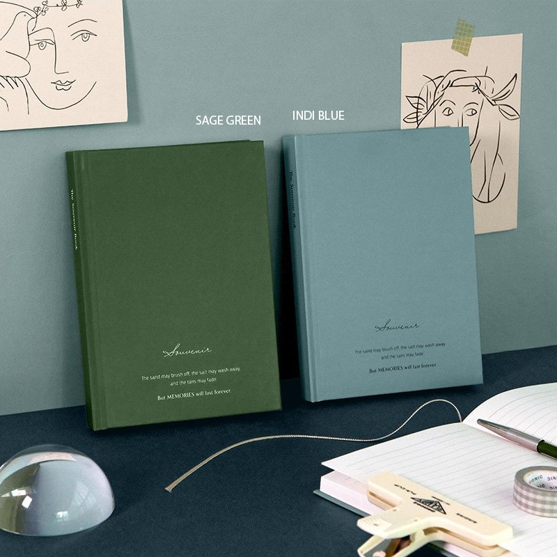 Sage green and indi blue - Iconic Souvenir B6 Lined Notebook Sage green and indi blue - Iconic Souvenir B6 Lined Notebook