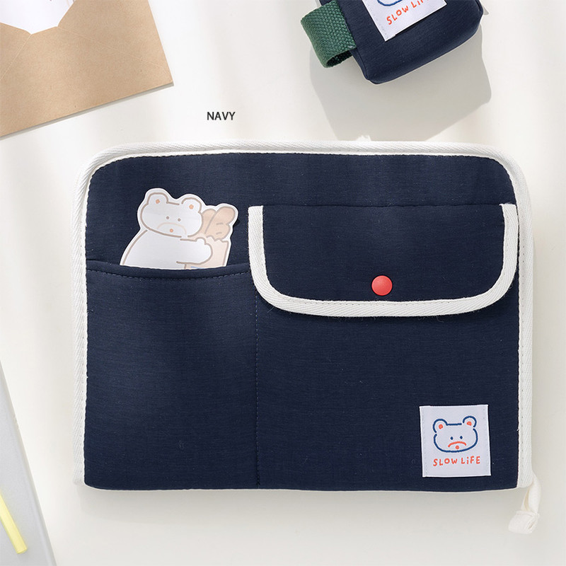 Navy - Brunch Brother Cotton iPad Galaxy Tab 11" Tablet Case Navy - Brunch Brother Cotton iPad Galaxy Tab 11" Tablet Case