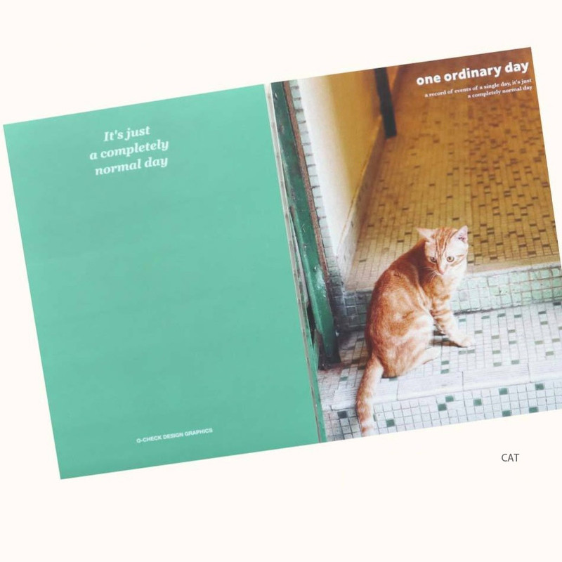 cat - O-check One Ordinary Day Dateless Monthly Diary Planner