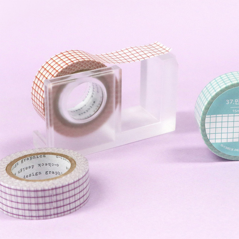 Simple Color Grid Pattern Masking Tape