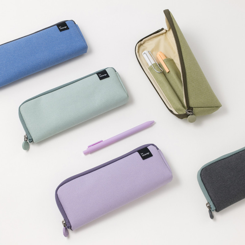 Byfulldesign Double Pockets Zipper Pencil Case Pouch Ver6