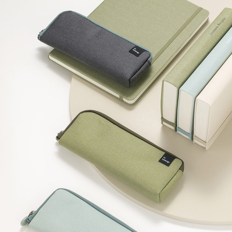 Byfulldesign Double Pockets Zipper Pencil Case Pouch Ver6