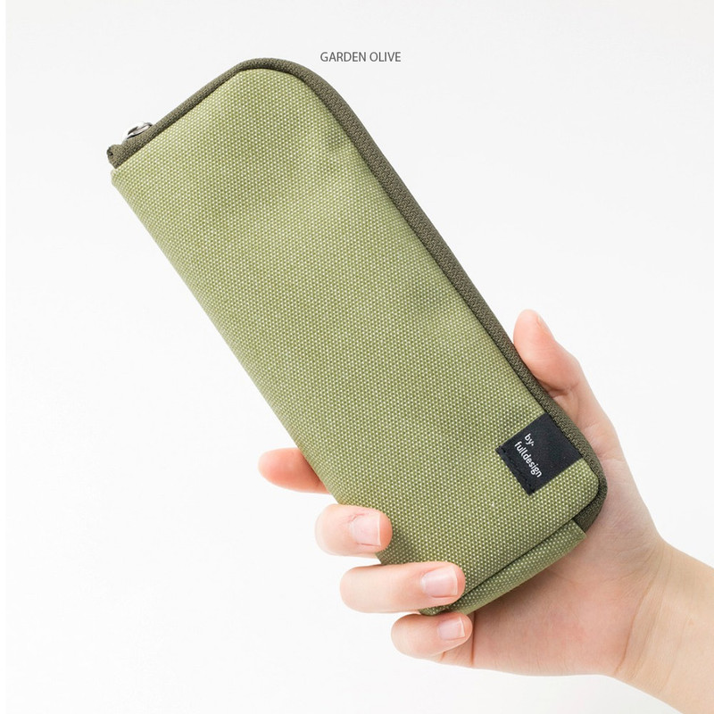 garden olive - Byfulldesign Double Pockets Zipper Pencil Case Pouch Ver6