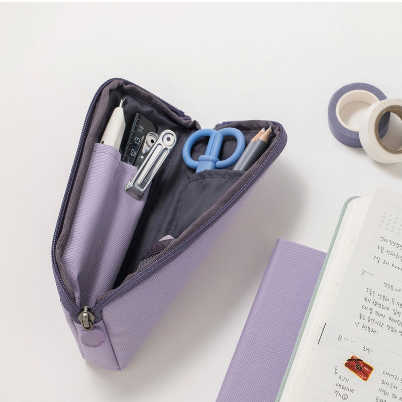 Byfulldesign Double Pockets Zipper Pencil Case Pouch Ver6