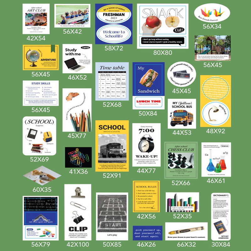 30 stickers - Paperian Nice Mood School Removable Sticker Pack Of 30 Sheets 30 stickers - Paperian Nice Mood School Removable Sticker Pack Of 30 Sheets