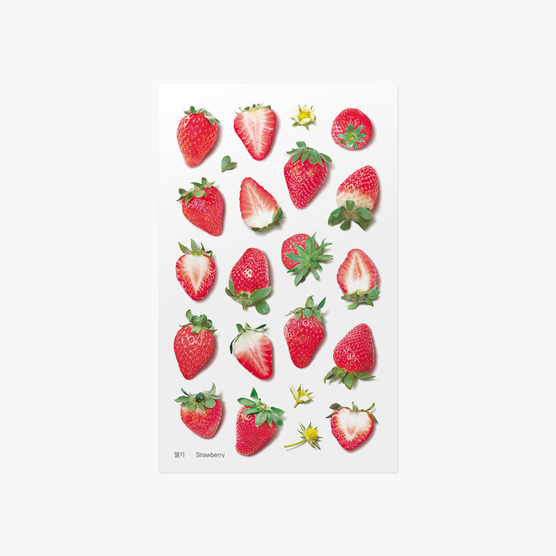 Appree Strawberry Fruit Clear Sticker Appree Strawberry Fruit Clear Sticker