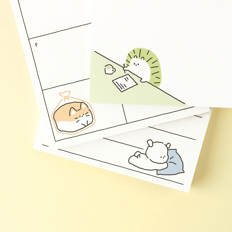 cute illustration - Dash And Dot Pogeuni Planning Checklist Memo Notepad