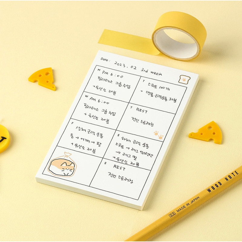 Example of use - Dash And Dot Pogeuni Planning Checklist Memo Notepad