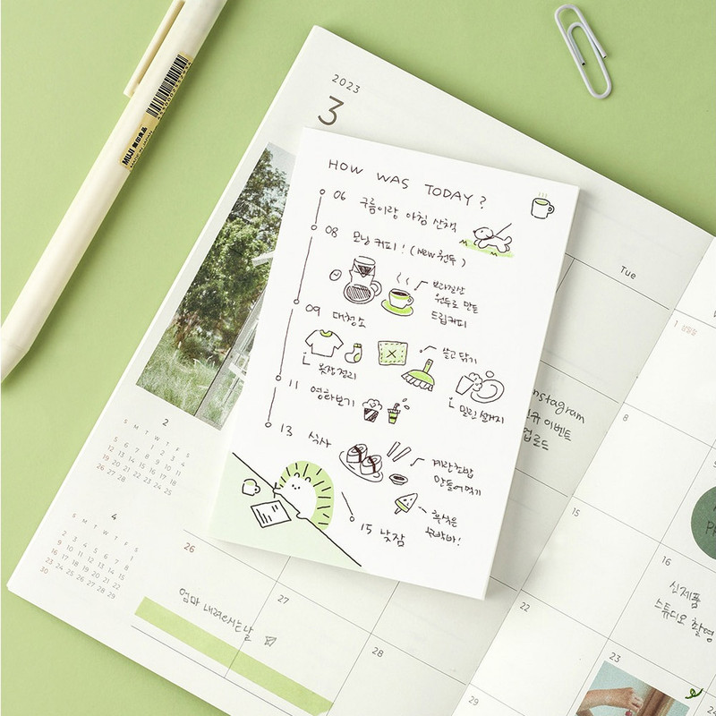 Example of use - Dash And Dot Pogeuni Planning Checklist Memo Notepad