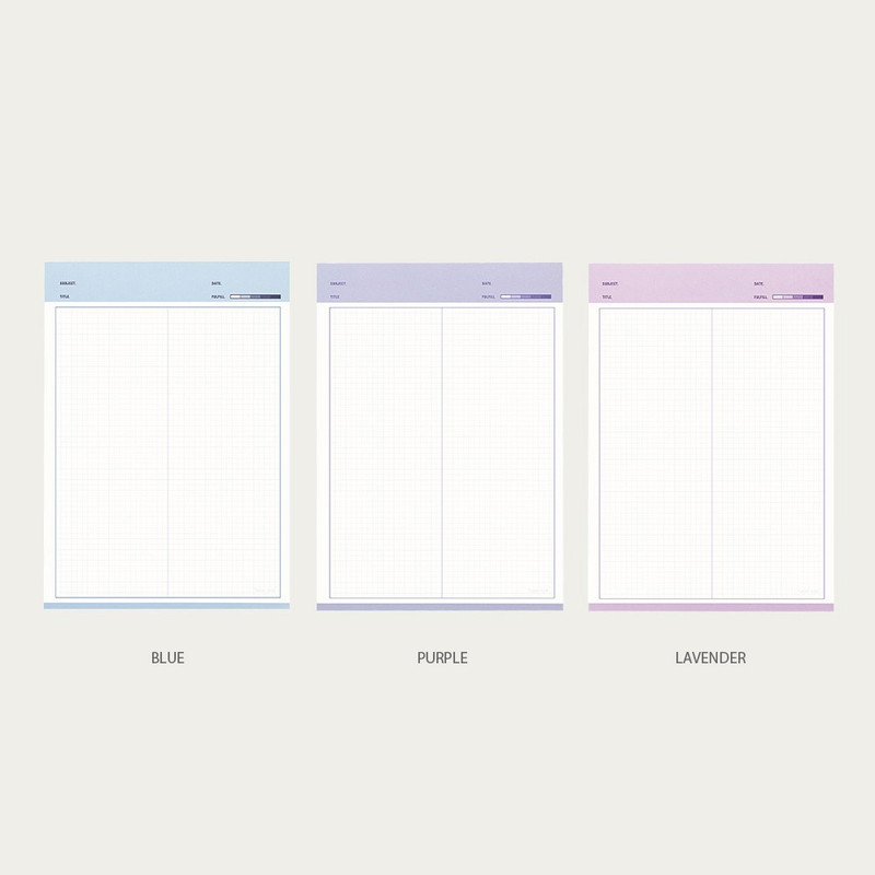 Colors - Antenna shop Fulfill yourself B5  writing grid notepad Set Colors - Antenna shop Fulfill yourself B5  writing grid notepad Set