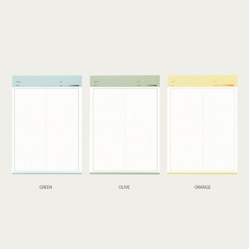 Colors - Antenna shop Fulfill yourself B5  writing grid notepad Set Colors - Antenna shop Fulfill yourself B5  writing grid notepad Set