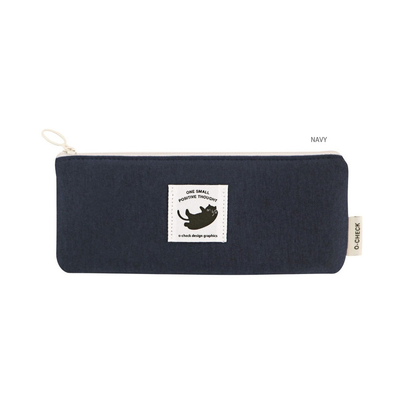 Navy - O-check My Ordinary Zipper Pencil Case