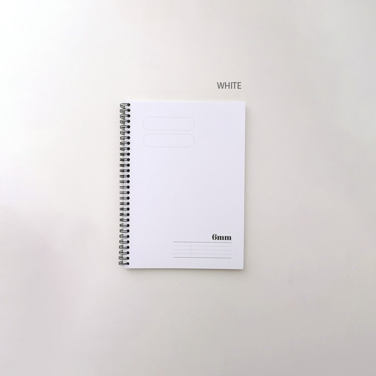 6mm White - Gunmangzeung 6mm 7mm 9mm 13mm Wirebound Lined Notebook