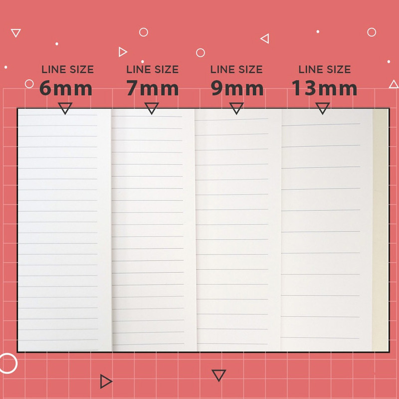 4 type lined interval - Gunmangzeung 6mm 7mm 9mm 13mm Wirebound Lined Notebook