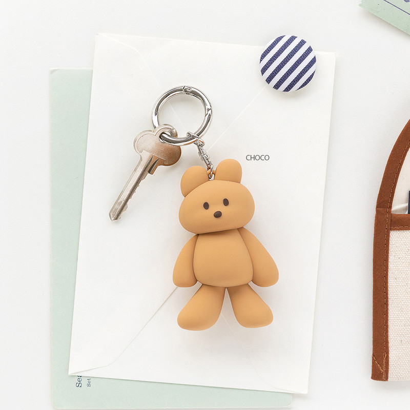 Choco - ROMANE DONATDONAT Cozy Bear Silicone Keyclip Holder