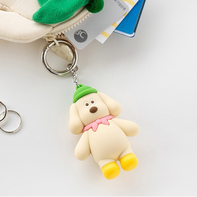 Cream - ROMANE MonagustA Charlie Silicone Keyclip Holder Cream - ROMANE MonagustA Charlie Silicone Keyclip Holder
