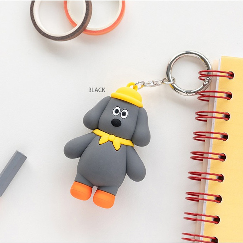 Black - ROMANE MonagustA Charlie Silicone Keyclip Holder Black - ROMANE MonagustA Charlie Silicone Keyclip Holder