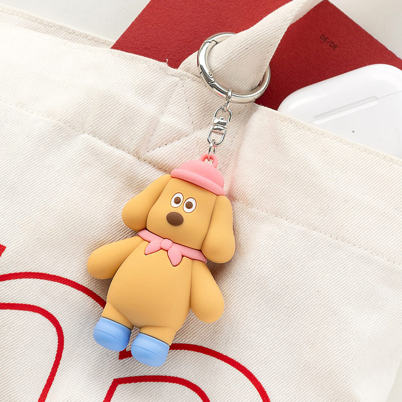 Choco - ROMANE MonagustA Charlie Silicone Keyclip Holder Choco - ROMANE MonagustA Charlie Silicone Keyclip Holder