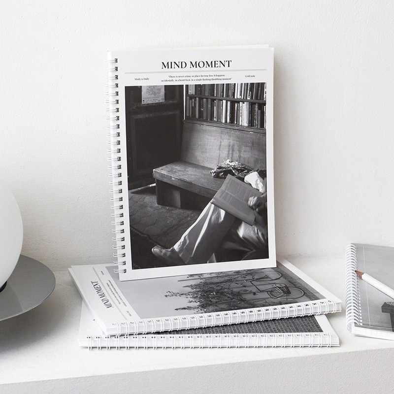 Indigo Mind Moment B5 Wirebound Grid Notebook