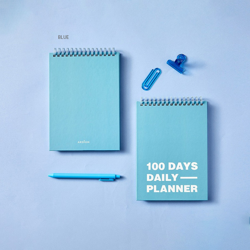 Blue - Ardium 100 Days Dateless Daily Study Planner Ver2 Blue - Ardium 100 Days Dateless Daily Study Planner Ver2