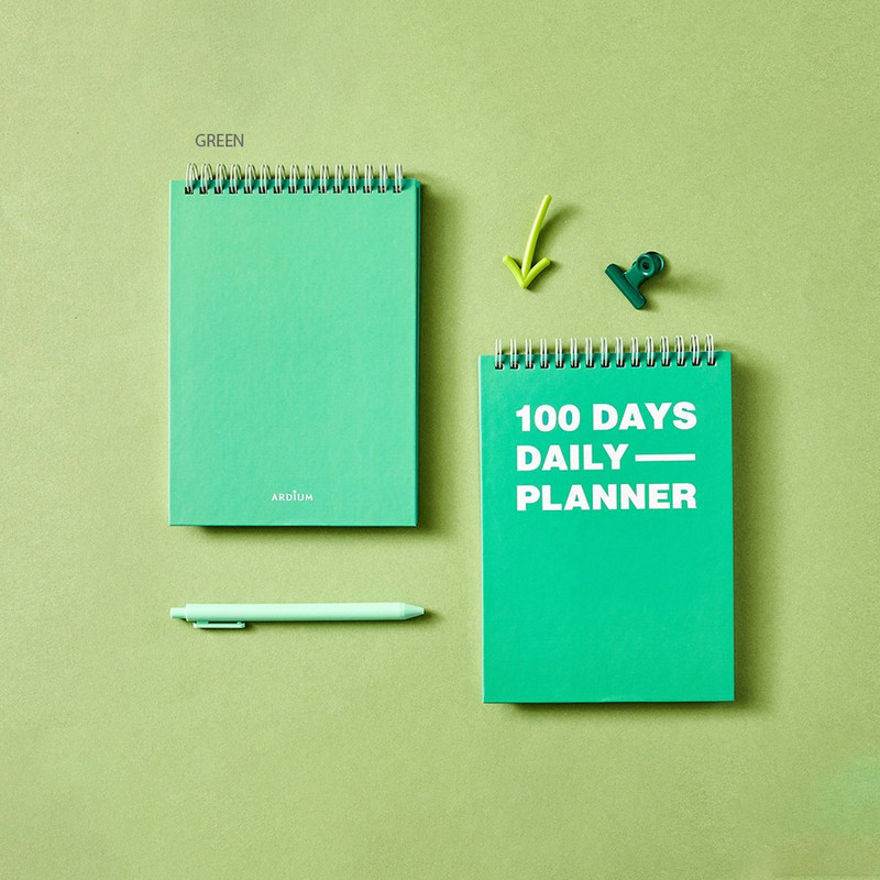 Green - Ardium 100 Days Dateless Daily Study Planner Ver2 Green - Ardium 100 Days Dateless Daily Study Planner Ver2
