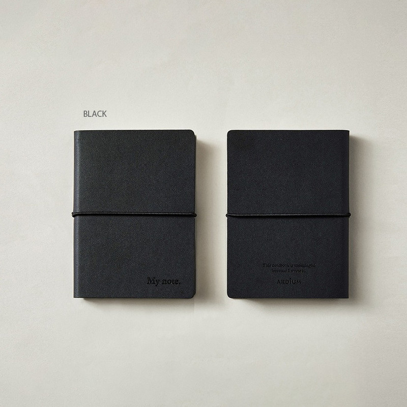 Black - Ardium My Note Small A6 PU Lined Notebook Black - Ardium My Note Small A6 PU Lined Notebook
