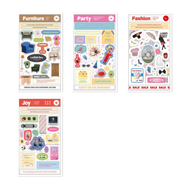 Indigo Storage Magazine Paper Sticker Pack Indigo Storage Magazine Paper Sticker Pack