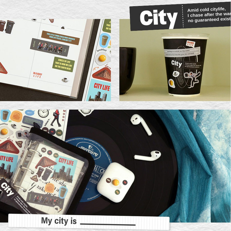 city - Indigo Storage Magazine Paper Sticker Pack city - Indigo Storage Magazine Paper Sticker Pack