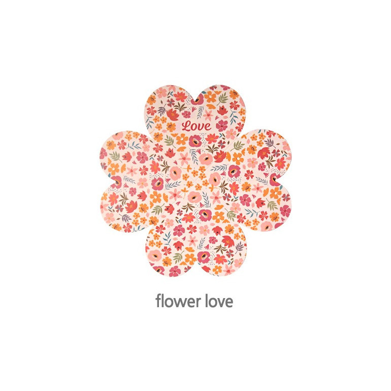 Flower love - Heart Four Leaf Clover Folding Letter And Envelope Set