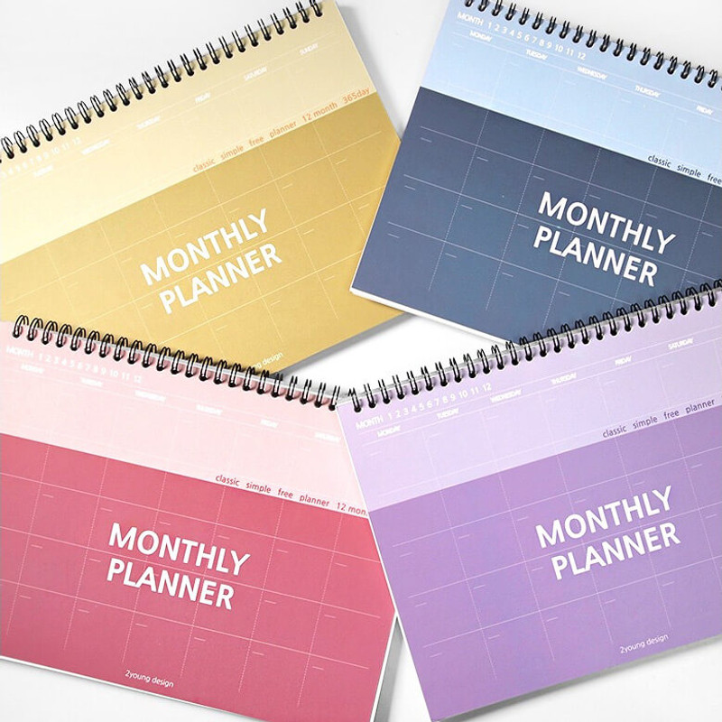 Simple 18 Month Undated Monthly Desk Planner Simple 18 Month Undated Monthly Desk Planner