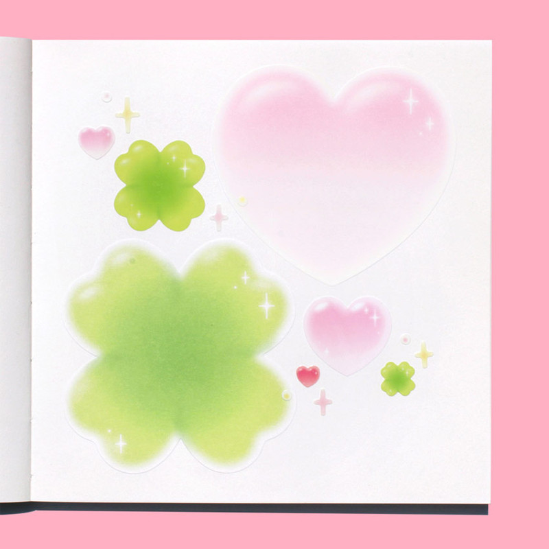 Real Love Heart Clover Paper Stickers