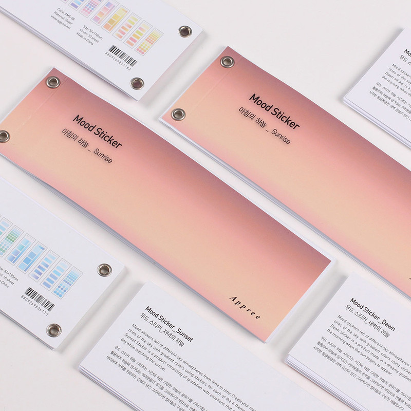Appree Sunrise Clear Paper Mood Sticker Pack Appree Sunrise Clear Paper Mood Sticker Pack