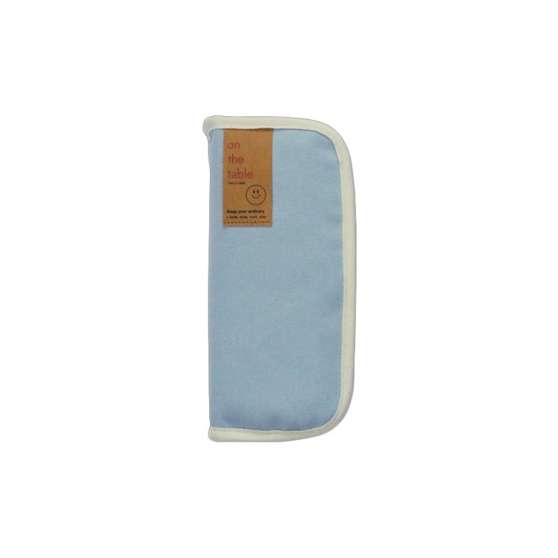 Light denim - On The Table Denim Zipper Pencil Case Pouch