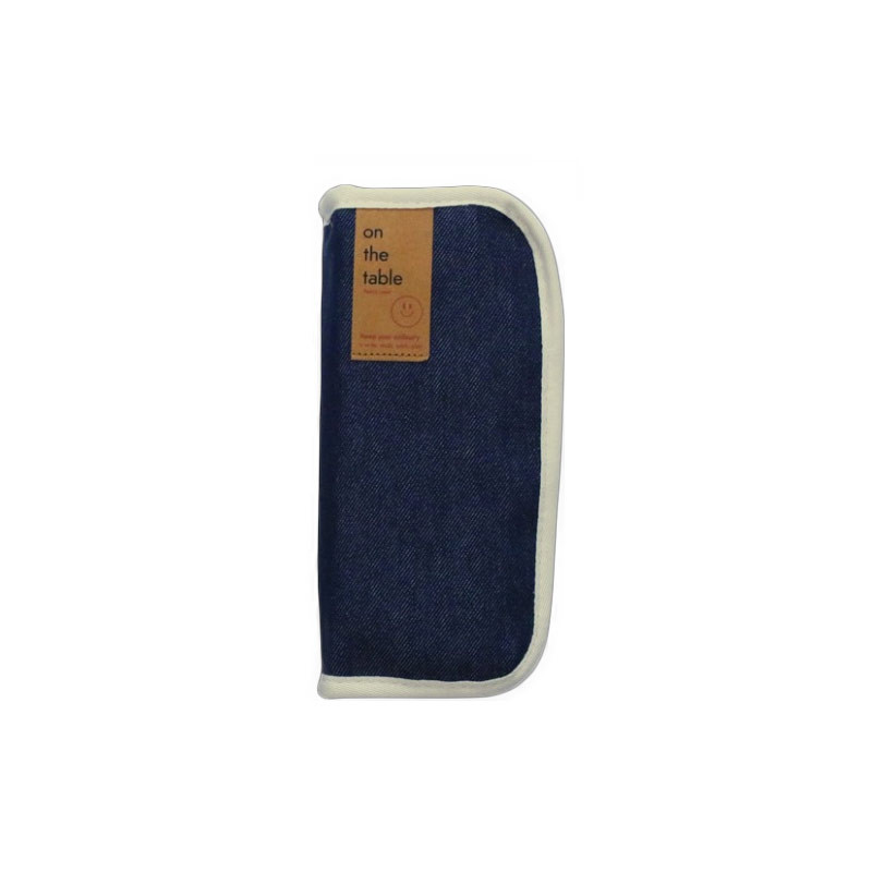 Dark denim - On The Table Denim Zipper Pencil Case Pouch Dark denim - On The Table Denim Zipper Pencil Case Pouch