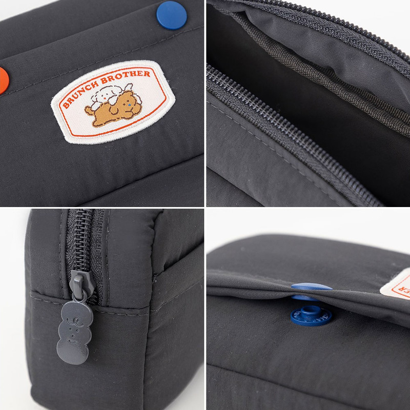 Detail of ROMANE Poodle Snap Button Zipper Pencil case