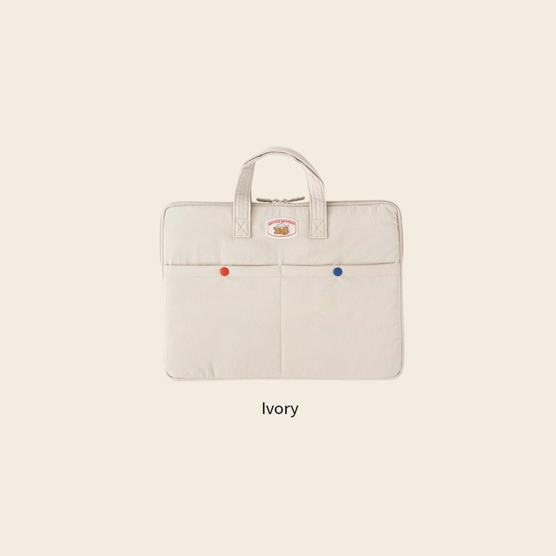 Ivory - ROMANE Poodle 13" Laptop Zipper Case Bag  Ivory - ROMANE Poodle 13" Laptop Zipper Case Bag