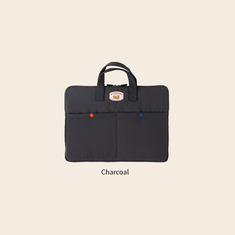 Charcoal - ROMANE Poodle 13" Laptop Zipper Case Bag  Charcoal - ROMANE Poodle 13" Laptop Zipper Case Bag