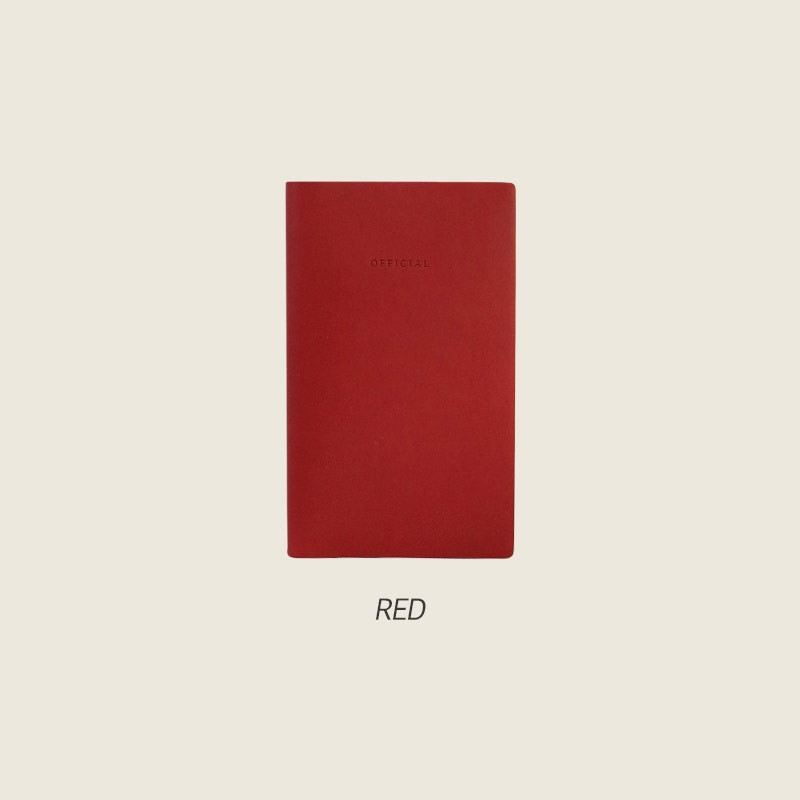 Red - Indigo Official Slim PU Lined Notebook
