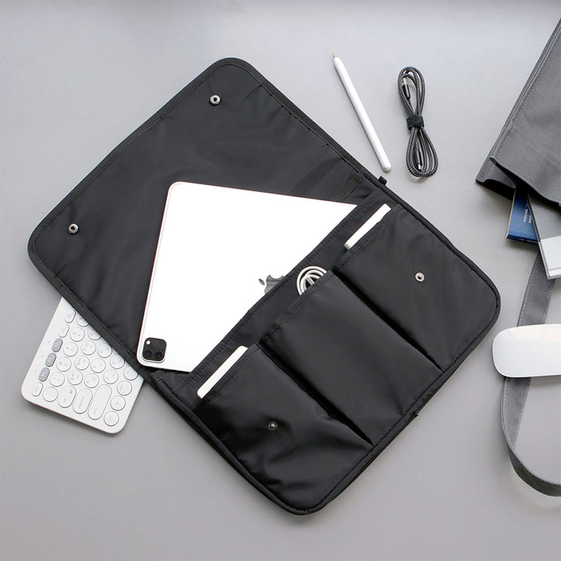 Black - Multi Pocket 13 inches Laptop Sleeve Case