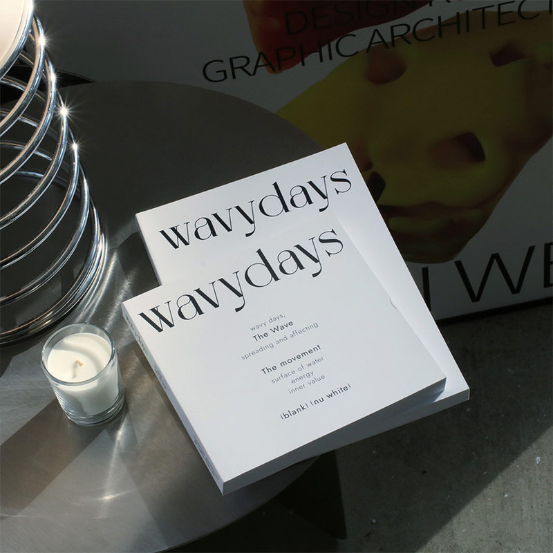 Wavydays A5 Large Plain Notebook V3