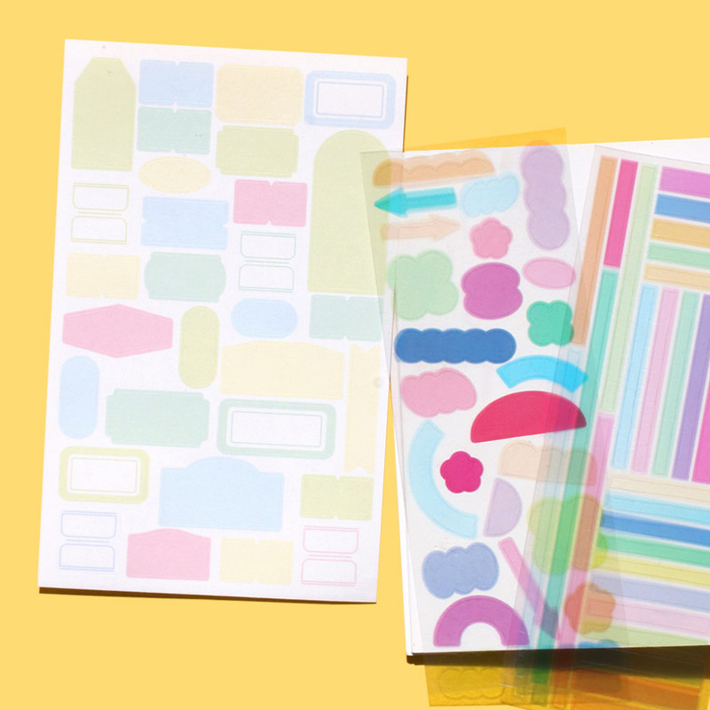 Basic Shape Paper and Clear Sticker Pack Basic Shape Paper and Clear Sticker Pack