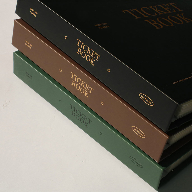 Detail of Spiral Bound Slip In Pocket Ticket Album Book 