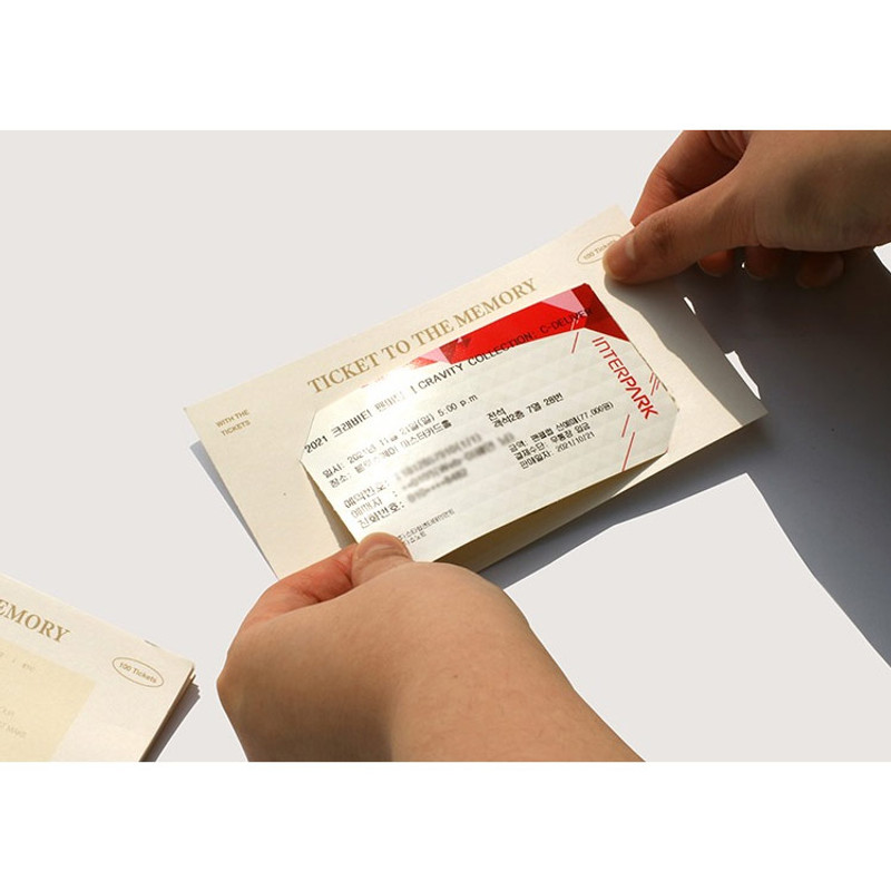 Paper pocket (Ticket holder) - Spiral Bound Slip In Pocket Ticket Album Book 